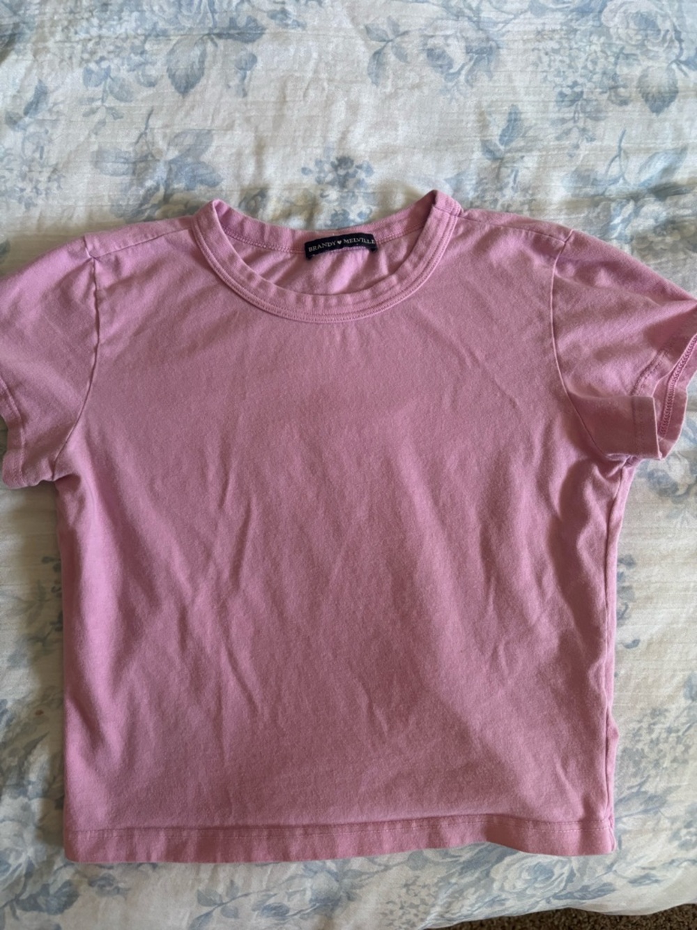 Brandy Melville Light Pink Classic Crewneck Tee